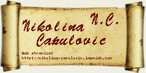 Nikolina Capulović vizit kartica